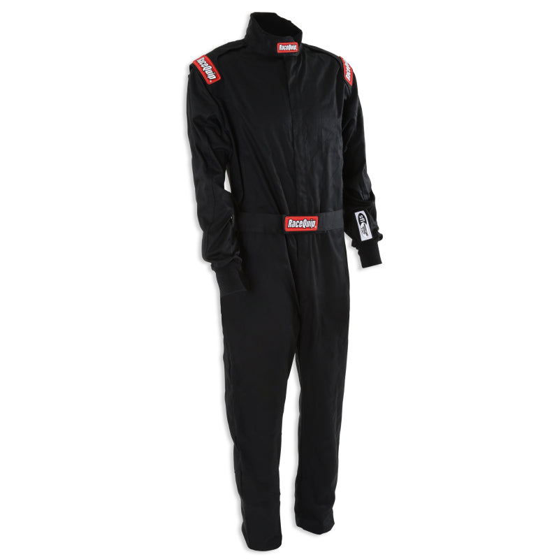 RaceQuip Black Chevron-1 Suit - SFI-1 Medium