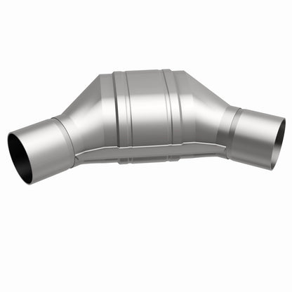MagnaFlow Universal Catalytic Converter 2.25 inch Angled O/O PC2 Front