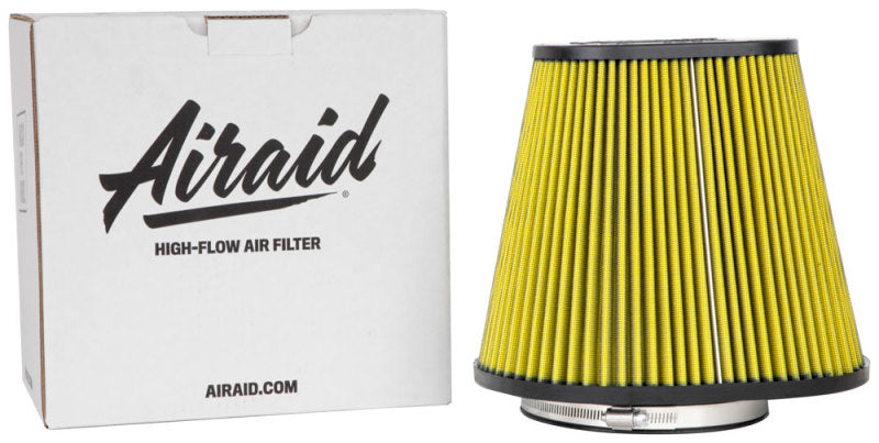 Airaid Universal Air Filter - Cone 6in Flange x 10-3/4x7-3/4in B x 4in T x 9in H - Synthaflow