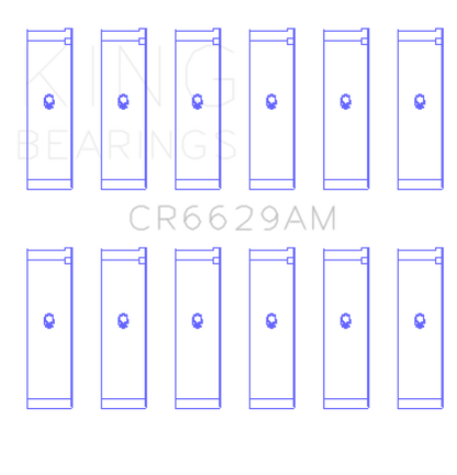King Engine Bearings Mitsubishi 181CI 3.0L 6G72 V6 / 152CI 2.5L 6G73 V6 (Size +0.50) Rod Bearing Set