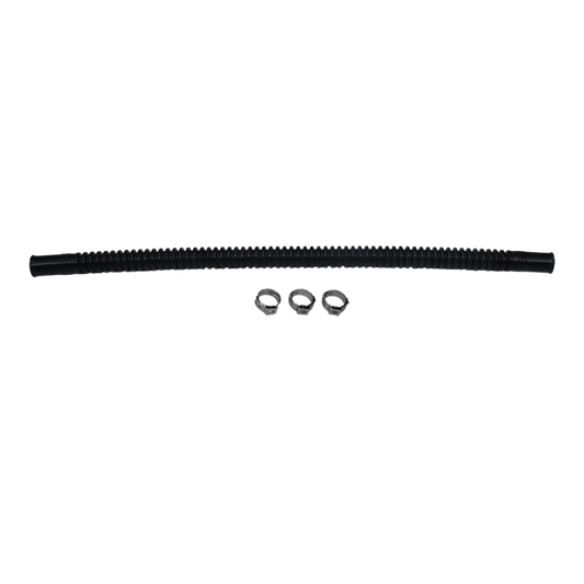 DeatschWerks Convoluted Tubing 300mm Length x 10mm ID Side 1 x 10mm ID Side 2 - Black