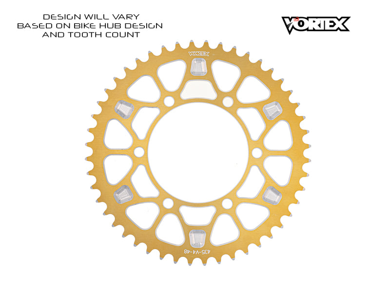 Vortex Racing V4 40 Tooth 420 Rear Sprocket - Gold