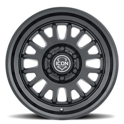 ICON Anza 17x8.5 6x5.5 25mm Offset 5.75in BS 95.1mm Hub Bore Satin Black Wheel