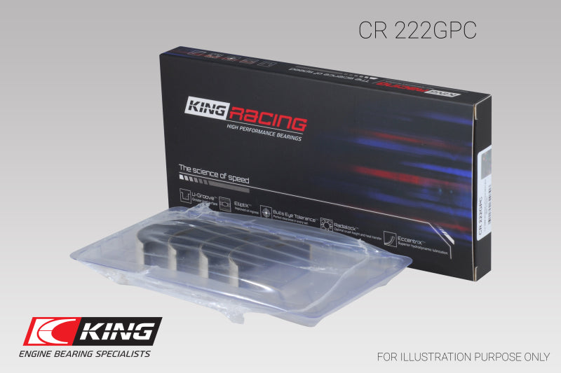 King Engine Bearings BMW N55B30A Sputter Replacement Rod Bearing Set - Size STD (2 Pair)