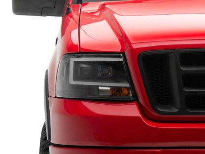 Raxiom 04-08 Ford F-150 Axial Series Projector Headlights- Black Housing- Clear Lens