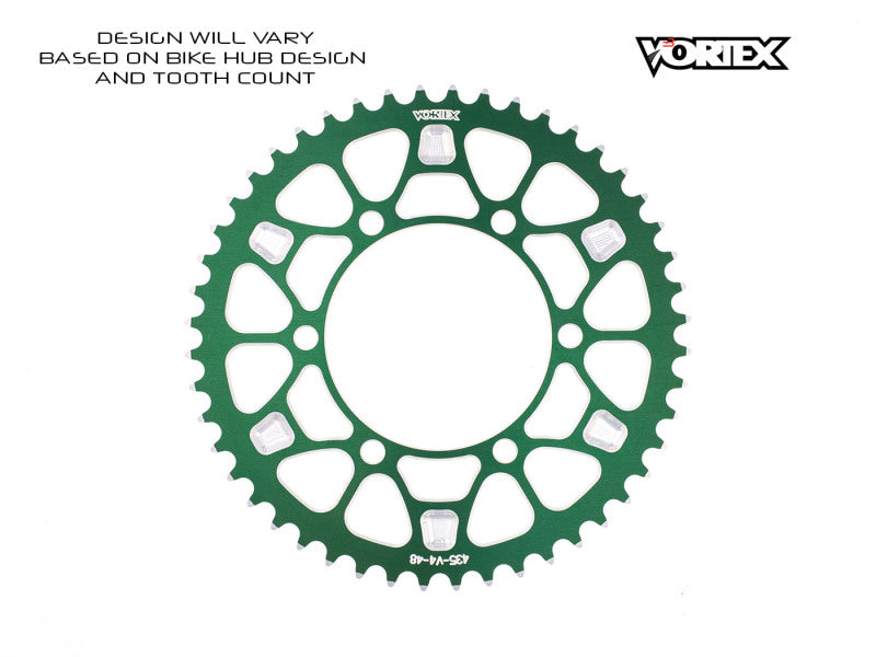 Vortex Racing V4 47 Tooth 520 Sprocket Use w/ 3766 Front - Green