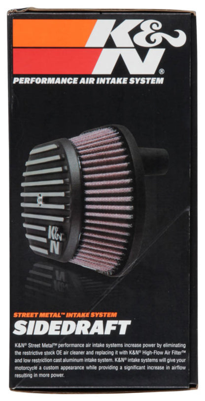K&N Street Metal Intake System Side Draft Dyna/Softail Silver Intake System-Harley-Davidson