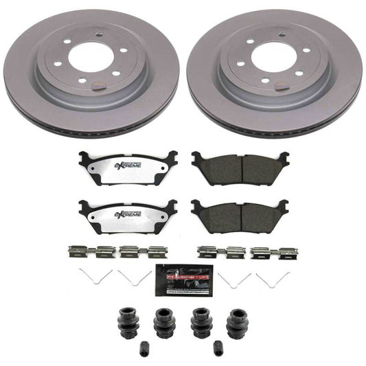 Power Stop 21-26 Ford F-150 Rear Z36 Coated Truck & Tow Brake Kit