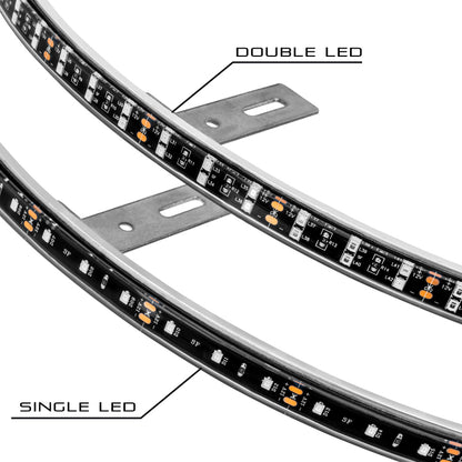Oracle LED Illuminated Wheel Rings - Double LED - Blue