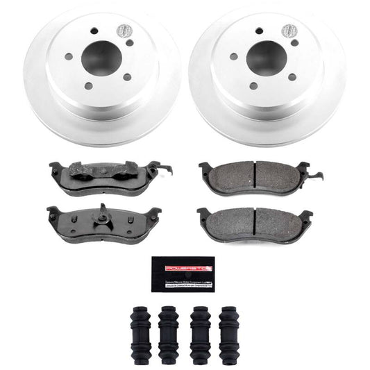 Power Stop 96-02 Ford Crown Victoria Rear Z36 Coated Truck & Tow Brake Kit
