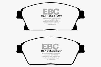 EBC 13+ Buick Encore 1.4 Turbo Yellowstuff Front Brake Pads