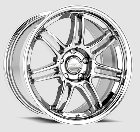 Kansei K17X Seven 18x10.5in / 5x114.3 BP / 12mm Offset / 73.1mm Bore - Chrome