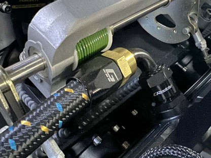 GReddy AN04 STRAIGHT HOSE END SWIVEL BLACK/GOLD ANODIZED
