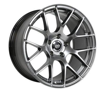 Enkei Raijin 19x8 42mm Inset 5x120 Bolt Pattern 72.6 Hub Bore Hyper Silver Wheel