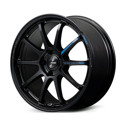 Gram Lights 57NR LIMITED II 17x7.0 +47 5-114.3 Semigloss Black Wheel w/ Black Cap/Stickers/Air Valve