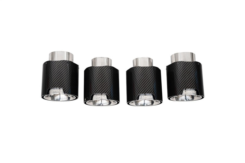 Corsa 2020-25 Chevrolet Corvette C8 RWD 4.5in Carbon Fiber Polished Tip Kit (For Corsa Exhaust Only)
