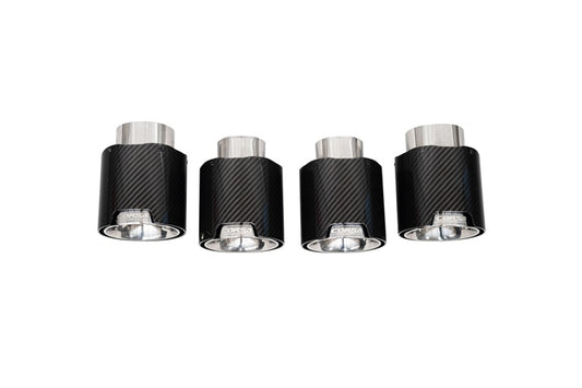 Corsa 2020-25 Chevrolet Corvette C8 RWD 4.5in Carbon Fiber Polished Tip Kit (For Corsa Exhaust Only)