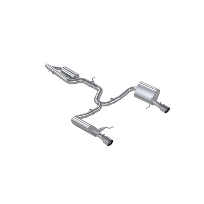 MBRP 17-19 VW Golf SportWagen/Alltrack 1.8T T304SS 3in Cat-Back 2.5in Dual Split Rear w/ SS Tips