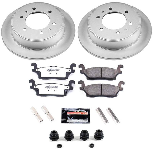 Power Stop 06-10 Hummer H3 Rear Z36 Coated Truck & Tow Brake Kit
