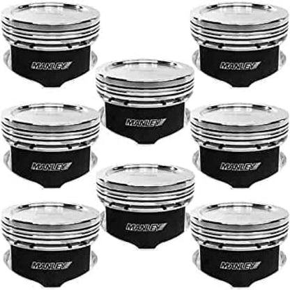 Manley 2018+ Ford Coyote 5.0L 6.75cc Dish 3.667in Bore 12:1 CR 22mm Pin Platinum Ext Duty Pistons