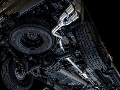 AWE Tuning 4th Gen GM 1500 5.3L 0FG Cat-Back Dual Side Exit (Flat Bumper) - Chrome Tips