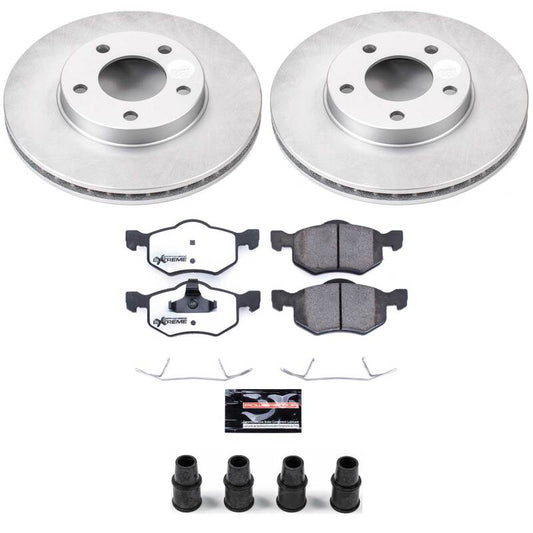 Power Stop 01-07 Ford Escape Front Z36 Coated Truck & Tow Brake Kit