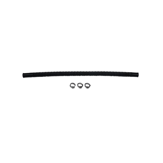 DeatschWerks Convoluted Tubing 300mm Length x 8mm ID Side 1 x 8mm ID Side 2 - Black