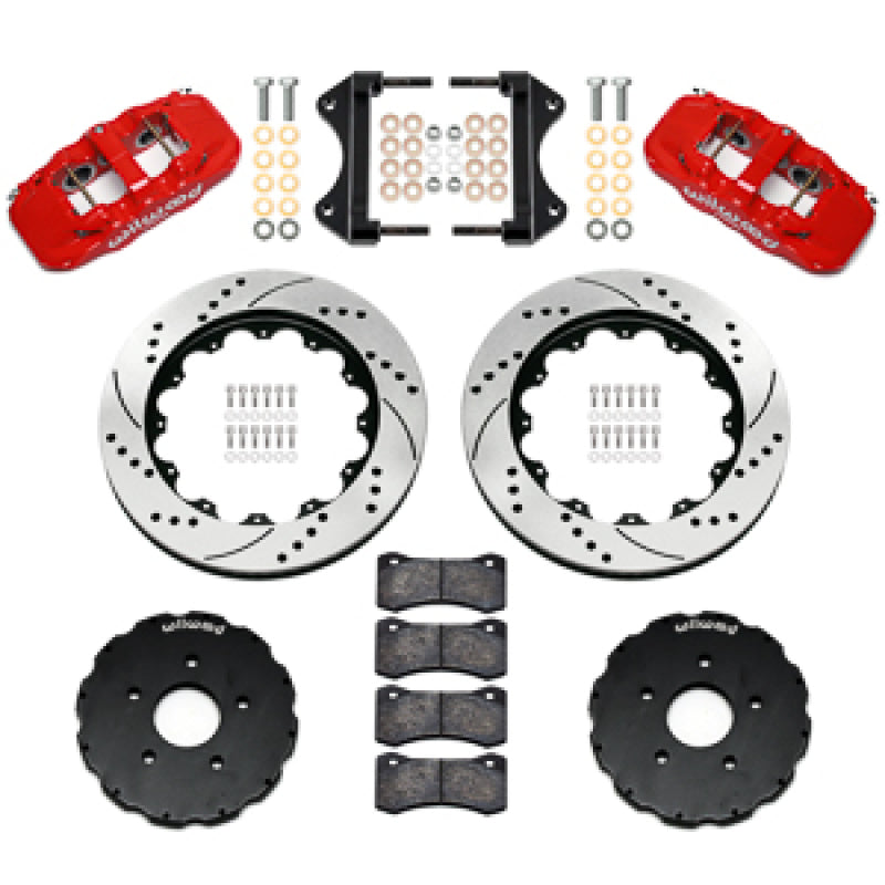 Wilwood 14-19 Chevrolet Corvette C7 AERO6 Front BBK - 14.00 Rotor SRP - Red