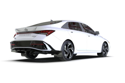 Rally Armor 24-26 Hyundai Elantra Black Mud Flap Metallic Black Logo