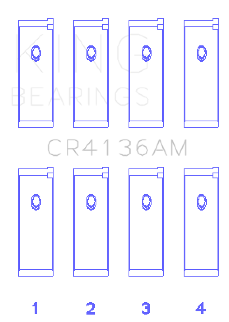 King Engine Bearings 91-02 Nissan SR20DE L4 DOHC 16 Valves  (Size +0.50) Rod Bearing Set