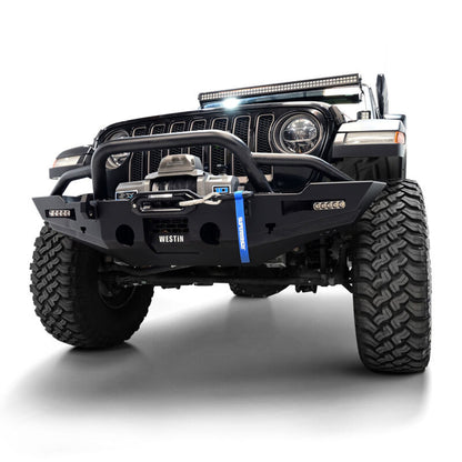Westin 20-25 Jeep Gladiator / 18-25 Wrangler JL XTS Round Bull Bar - Tex. Blk