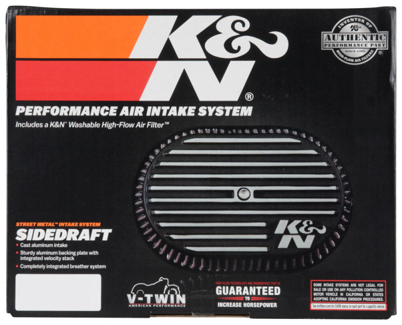 K&N Street Metal Intake System 2017 Harley-Davidson Shaker Black H/D Touring Models