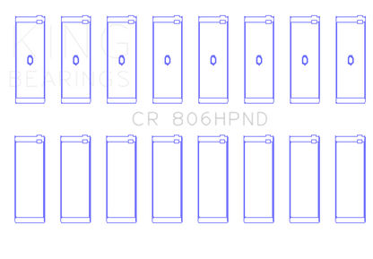 King Engine Bearings Chrysler 361ci/383ci (Size .001) Performance Rod Bearing Set