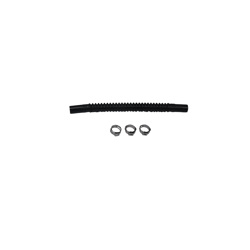DeatschWerks Convoluted Tubing 150mm Length x 8mm ID Side 1 x 8mm ID Side 2 - Black