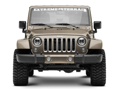 Raxiom 97-18 Jeep Wrangler TJ/JK Axial 7-Inch LED Headlights w/RGB Halo- Black Housing (Clear Lens)