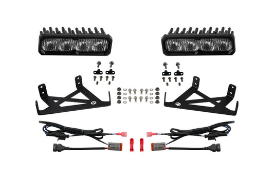 Diode Dynamics 2020-2022 Ford F-250 Super Duty F250 Fog SS6 Sport LED Kit White 6000K
