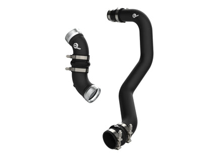 aFe 06-10 GM Diesel Trucks V8 6.6L BladeRunner Aluminum Hot & Cold Charge Pipe Kit - Black