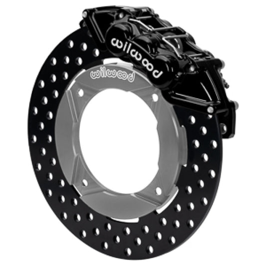 Wilwood 2019 Polaris Turbo UTV6 Front Kit 11.25in Drilled - Black