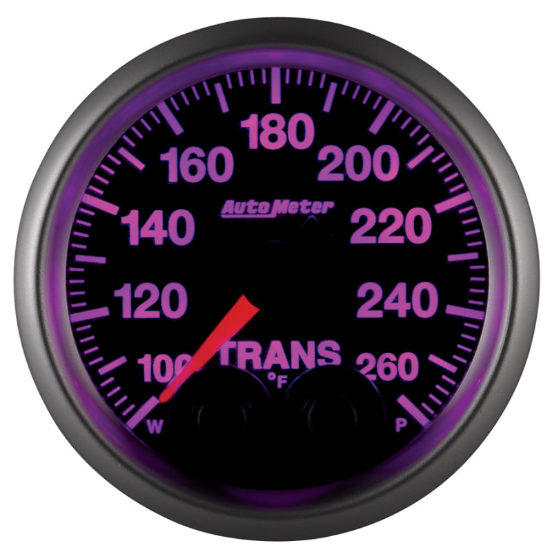 Autometer Elite 52mm 100-260 Degrees F Trans Temperature Peak and Warn Gauge w/ Electronic Control