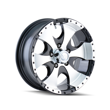 ION Type 136 14x6 / 5x114.3 BP / 0mm Offset / 83.82mm Hub Black/Machined Wheel