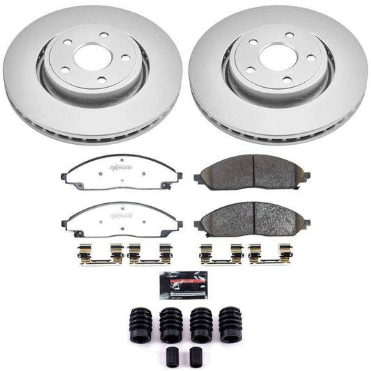 Power Stop 22-24 Jeep Grand Cherokee Front Z36 Coated Truck & Tow Brake Kit