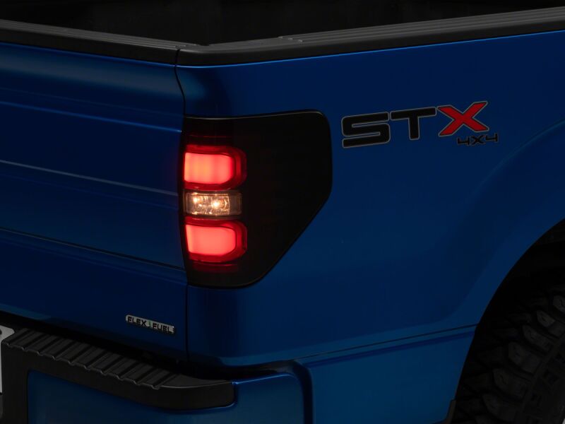 Raxiom 09-14 Ford F-150 Styleside Axial Series LED Tail Lights- Black Housing- Smoked Lens