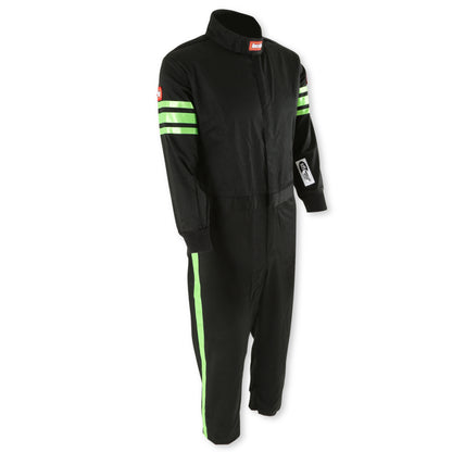 RaceQuip Green Trim SFI-1 JR. Suit - Kids Large