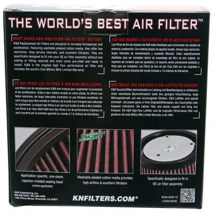 K&N 17-19 Harley-Davidson XG750A Street Rod 46 CI Replacement Air Filter